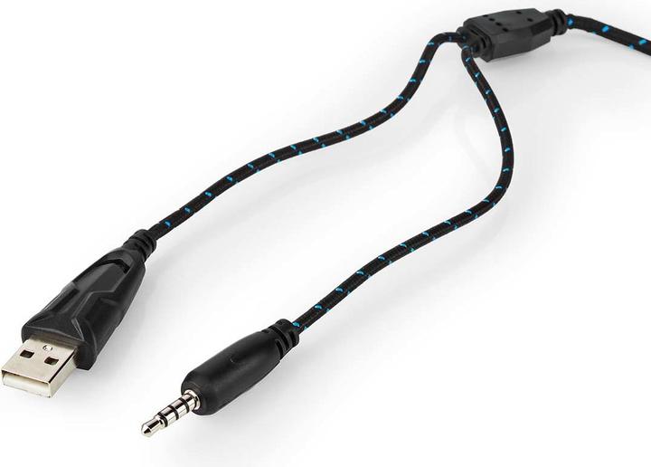 Actual product image Nedis Gaming Headset | Over Ear | Stereo | USB Type-A / 2x 3.5 mm | Foldable Microphone | 2.20 m | L (Cable)