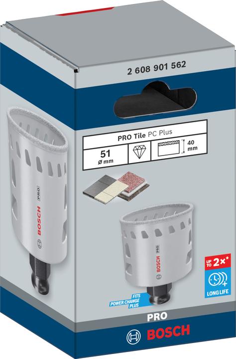 Immagine prodotto Bosch Professional Zubehör Sega a tazza PRO Tile PC Plus, 51 mm, HS (51 mm)