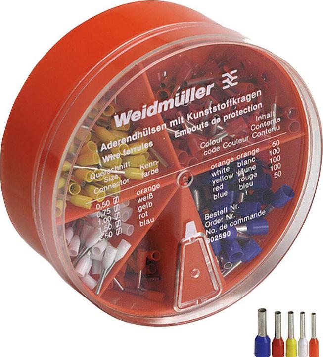 Produktbild Weidmüller Aderendhülsen Box isoliert 0,5-2,5mm²