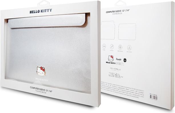 Produktbild Hello Kitty Sleeve HKCS14PGHDLMS 14" srebrny/silver PU Metal Logo (14")