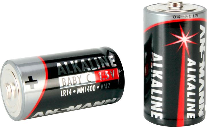 Actual product image Ansmann RED LINE - Battery 2 x C - Carbon (2 pcs., C, 7000 mAh)