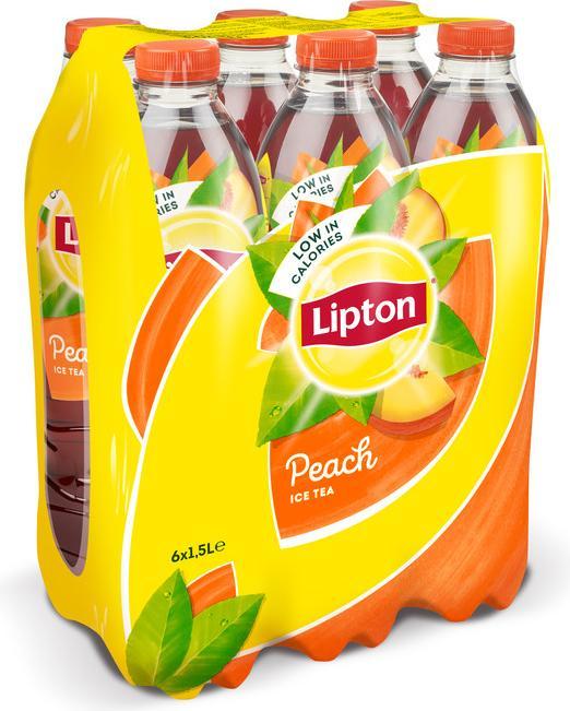 Immagine prodotto Lipton Tè freddo alla pesca 1,5L PET (6 x 150 cl)