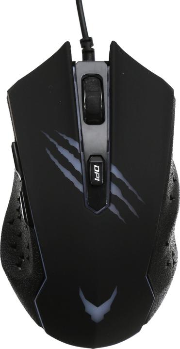 Varr Mouse USB da gioco, DPI regolabile (1200, 1800, 2400 o ), 6 pulsanti con rotella di scorrimento (Cablato)