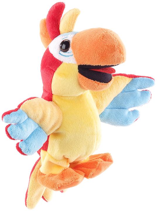 Produktbild Playtastic 2er-Set sprechende Plüsch-Papageien mit Mikrofon, sprechen nach, 22 cm (25 cm)