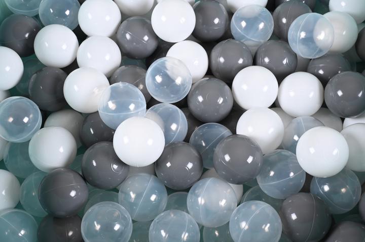 Produktbild Knorrtoys Bällebad soft - "Unicorn petrol" - 150 balls grey/white/transparent (7 cm)