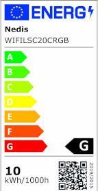 Energie-Label Nedis SmartLife LED Strip Wi-Fi, 2m - White (Weiss, 200 cm, Indoor)