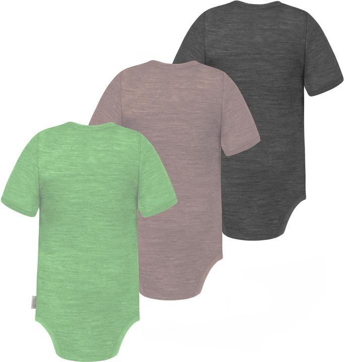 Immagine prodotto Normani Set di 3 body baby in merino a maniche corte "Tauranga" - 9295 (56)