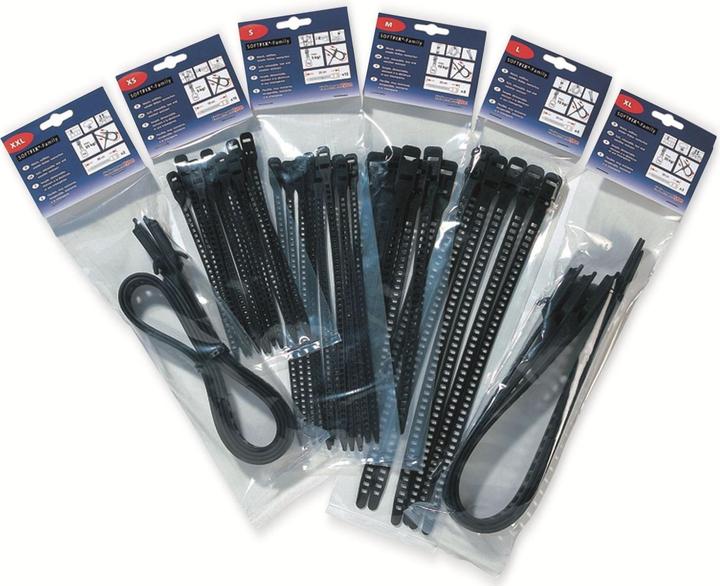 Immagine prodotto HellermannTyton Fascette Hellermann Tyton SOFTFIX XXL in poliuretano termoplastico (TPU) nero 3 pz(e) (Fascette in plastica, 880 mm, 3 pz.)