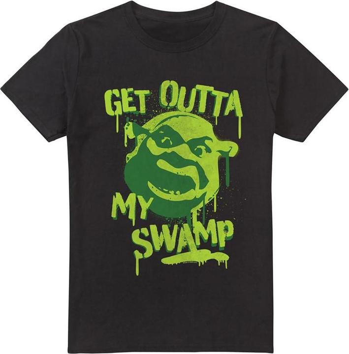 Actual product image Shrek Mens Out Of My Swamp Graffiti T-Shirt (3XL)