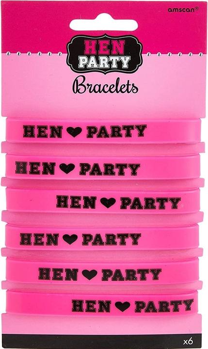 Amscan Gummi Armband 6erPack Junggesellinnenabschied (100% synthetisches Material)