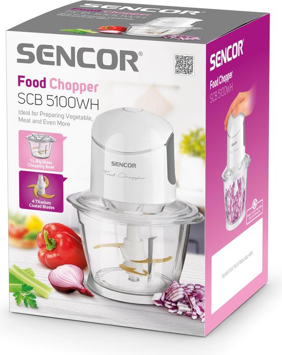 Actual product image Sencor SCB -EUE3 electric food chopper White (1000 ml, 800 W)