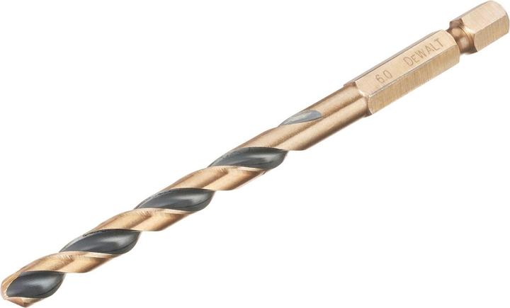 DeWalt DT20608QZ HSSG MetallSpiralbohrer 1 Stück 6 mm Gesamtlänge 102 mm korr (6 mm)