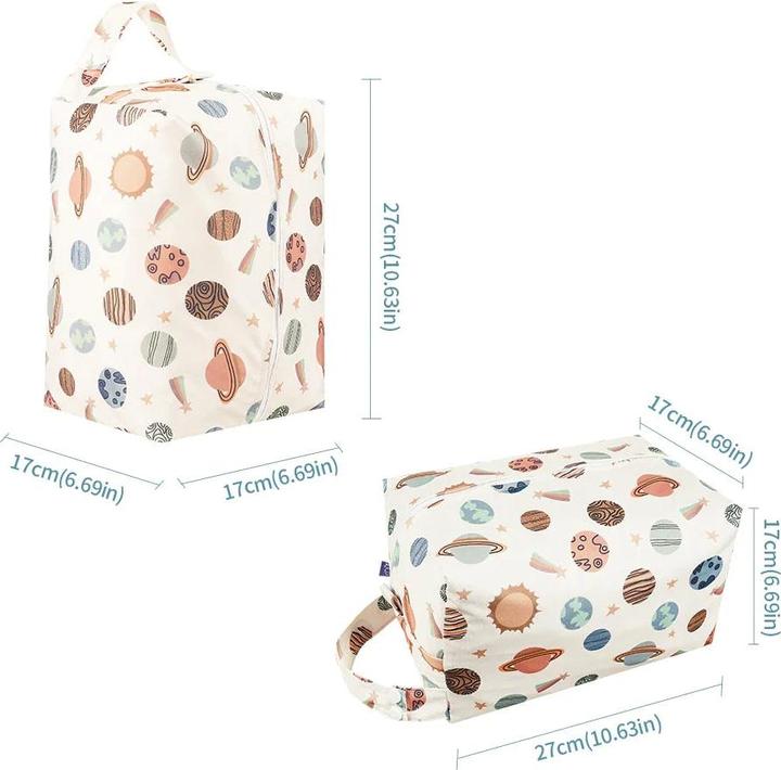Only-Bags.Store Portable nappy PODs reusable waterproof fashion prints wet/dry cloth wet bag mummy