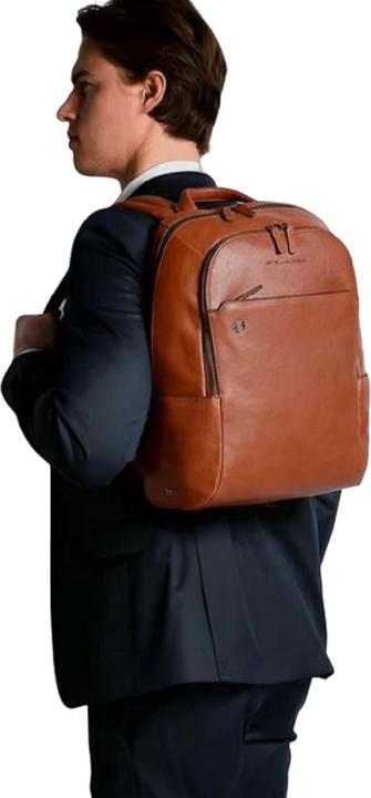 Actual product image Piquadro Black Square Laptop Backpack