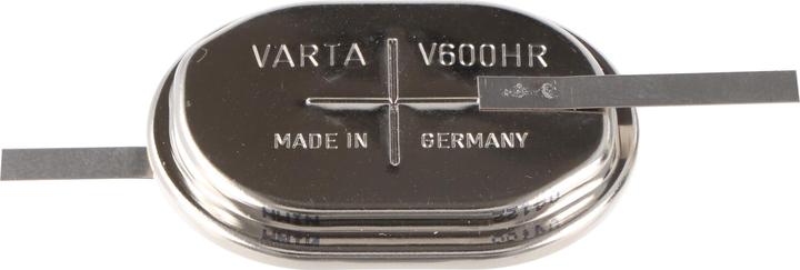 Actual product image Varta Batterie V600HR aufladbare NiMH Knopfzelle mit Lötfahne Z (1 pcs., 600 mAh, Battery + charger)