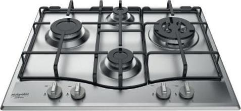 Actual product image Hotpoint PCN 642 T/IX/HAR Stainless steel Built-in hob 60 cm Gas 4 Cooker(s)