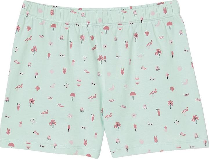 Produktbild Vertbaudet 2er-Pack Mädchen Sommer-Schlafanzüge Regenbogen & Flamingo, mit Recycling-Baumwolle (92)