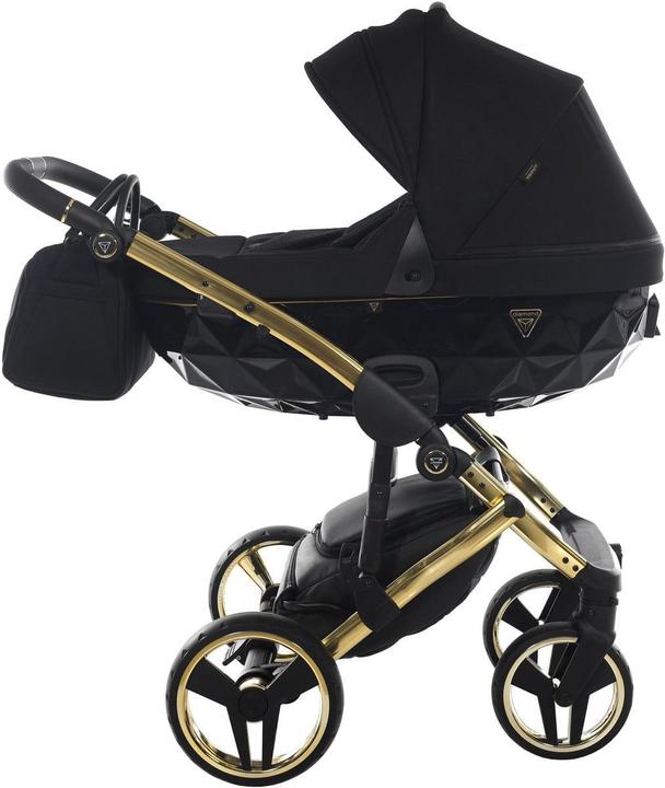 Produktbild Junama Diamond S Line V2 – multifunktionaler, exklusiver 2in1 Kinderwagen mit 3in1 Option | 02 Schwarz