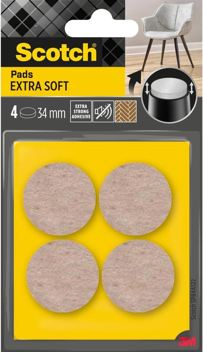 Scotch Extra weiche Filzgleiter rund (Filzgleiter, 4 Stück)