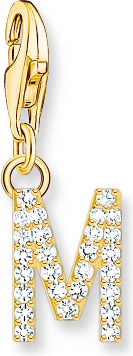 Immagine prodotto Thomas Sabo Ciondolo Lettera M con pietre bianche placcato oro (Argento 925)