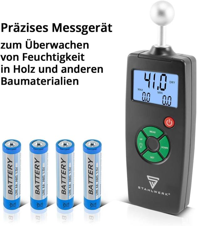 Actual product image Stahlwerk Professional moisture meter FM-100 ST with 40 mm measuring depth