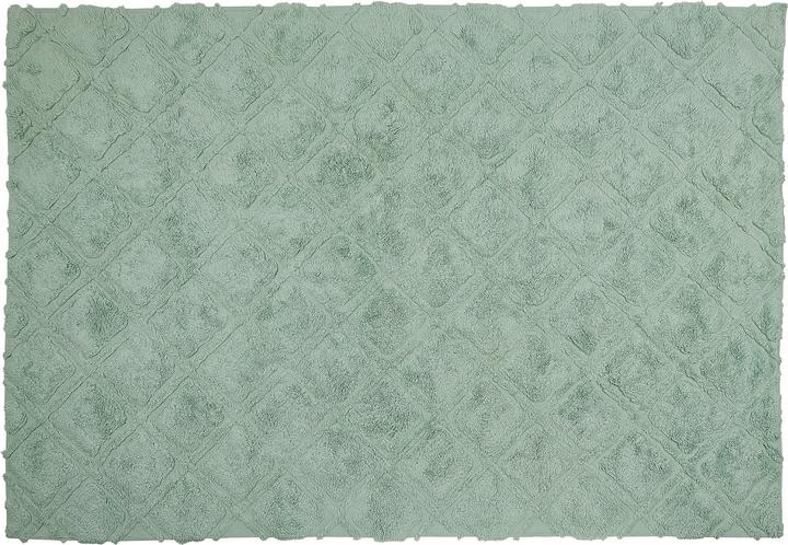 Produktbild Beliani Teppich Baumwolle hellgrün 140 x 200 cm geometrisches Muster Kurzflor HATAY (140 x 200 cm)