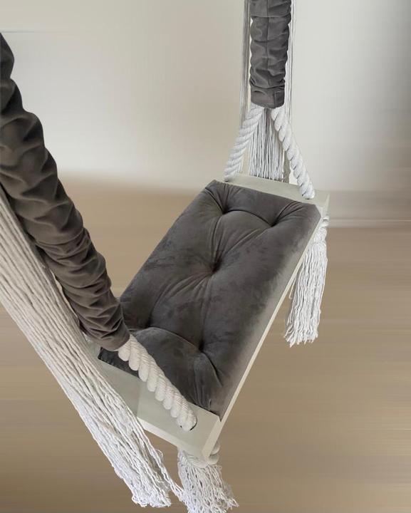Image du produit MiLeNatural Zimmerschaukel WOOD SWING Grau