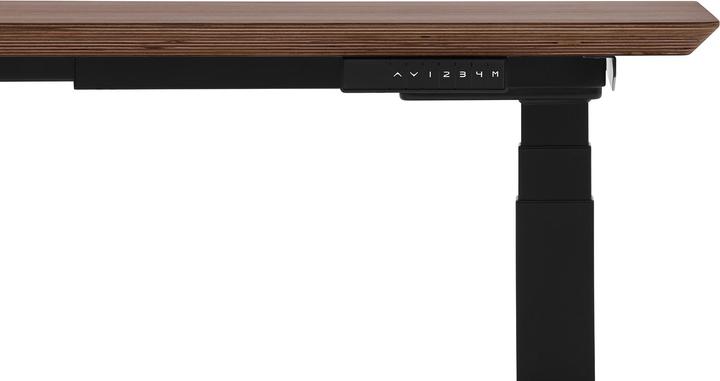 Produktbild Oakywood Standing Desk Holztisch mit Höhenverstellung - aus Furnier - Walnussfurnier / 160x80 / Schwarz - Oak (160 x 80 cm)