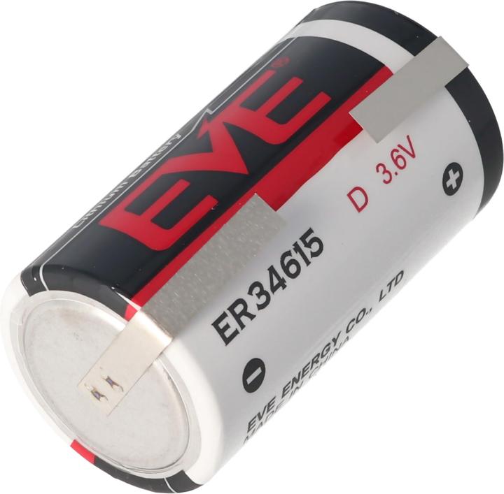 Immagine prodotto Eve Batterie Batterie ER34615 D S, ER34615DSEVE, mit Lötfahnen in U-Form (1 pz., D, 19000 mAh)