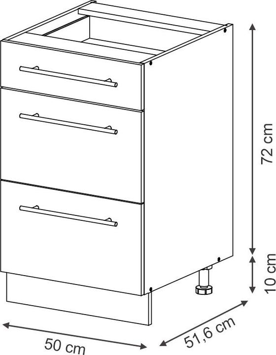 Produktbild Vicco Küchenunterschrank Fame-Line (50 x 51.5 x 81.5 cm)