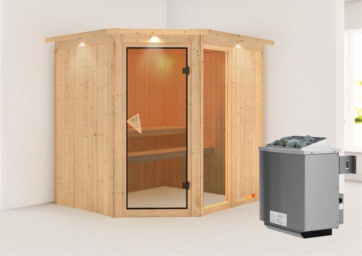 Actual product image Karibu Fiona 2 with roof rim (9 KW internal control)