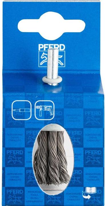 Produktbild Pferd POS Pinselbürste gezopft PBG Ø 19mm Schaft-Ø 6mm Stahl-Draht-Ø 0,35 43706