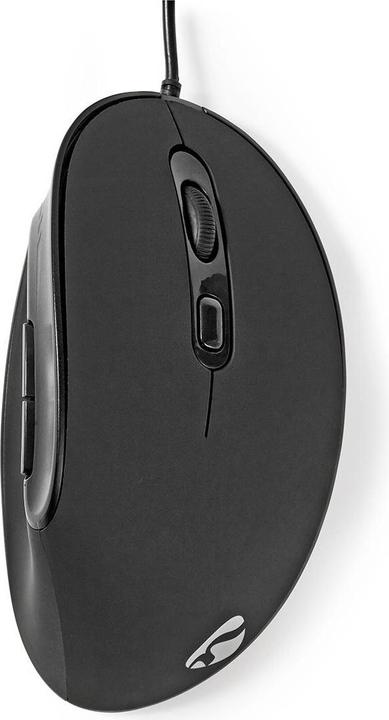 Image du produit Nedis Souris ergonomique filaire - droitier - 6 boutons - 3200 DPI - câble de 1,8 m - noir (Filaire)