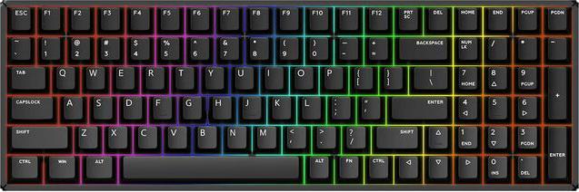 Actual product image Iqunix F97 Dark Side Wireless RGB Cherry Red -n??pp??imist??, musta (Eng. Int., Wireless)