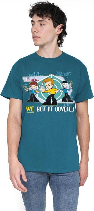 Actual product image Star Trek Quogs Mens We Got It Covered T-Shirt (L)