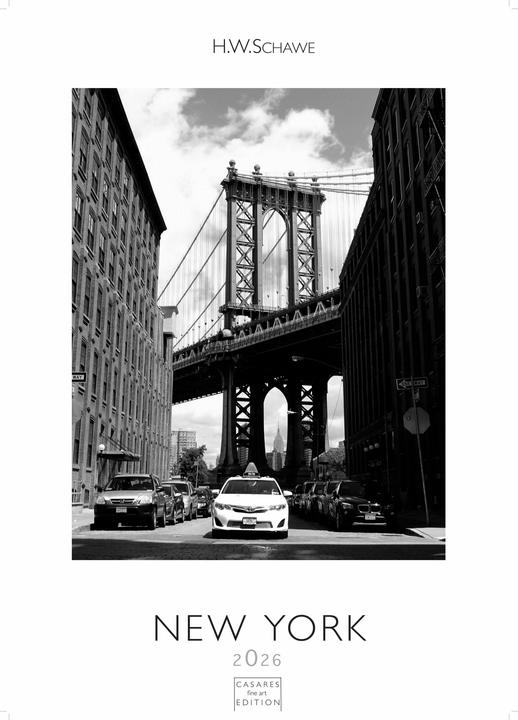 Produktbild New York schwarz-weiss 2026 L 59x42cm (Kein Einband, Deutsch)