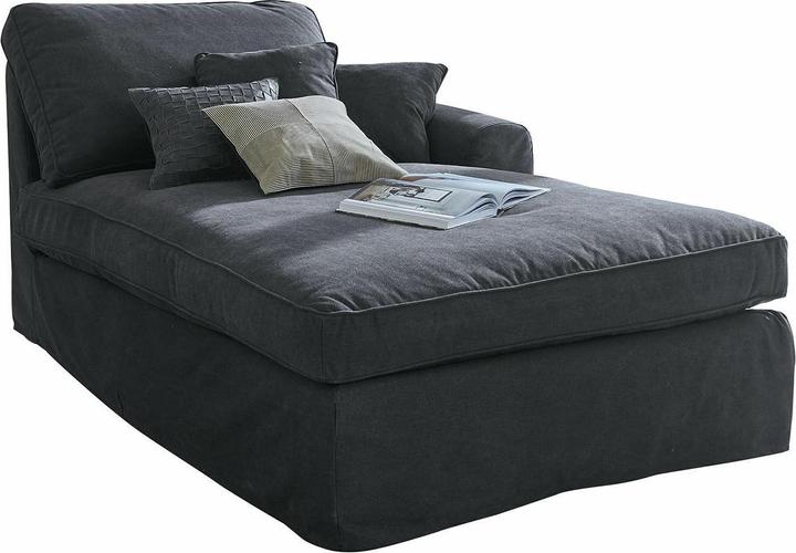 Produktbild Loberon Chaiselongue Seaford dunkelgrau (1-Sitzer)