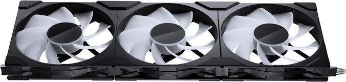 Actual product image Phanteks M25 Gen2 PWM D-RGB fan 3-pack - Reverse Blade, 140mm, black (140 mm, 3 x)