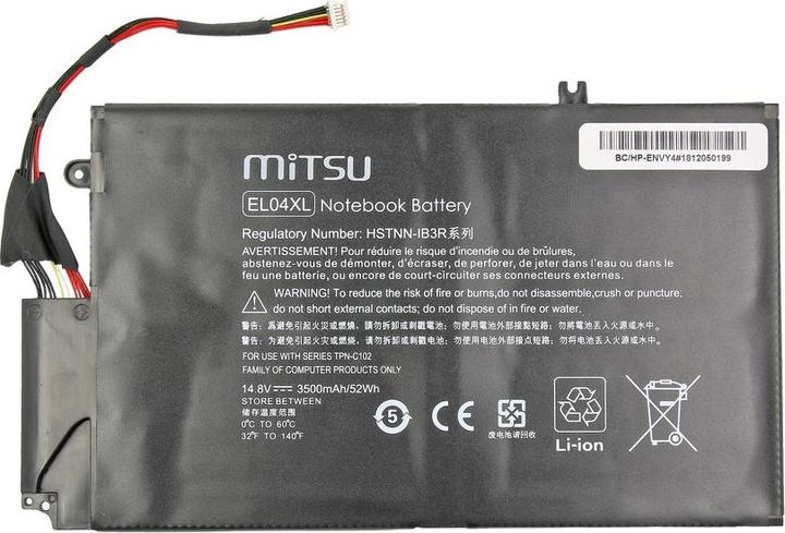 Actual product image Mitsu BATTERY BC/HP-ENVY4 (HP 3200 MAH 48 WH) - Battery (4 Cells, 3500 mAh)