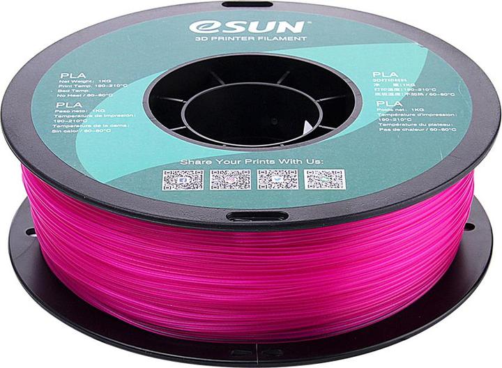 Produktbild eSUN PLA Purple Transparent Filament 1.75mm 1Kg (PLA, 1.75 mm, 1000 g, Violett)