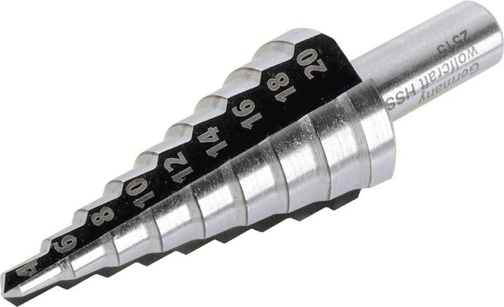 wolfcraft wolfcraft 1 Stufenbohrer HSS, Schaft 8mm, ø4-20mm (8 mm)