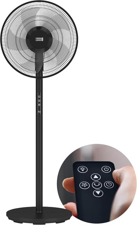 Produktbild Lebenlang Leiser Standventilator mit Fernbedienung & LED-Display (60 dB)