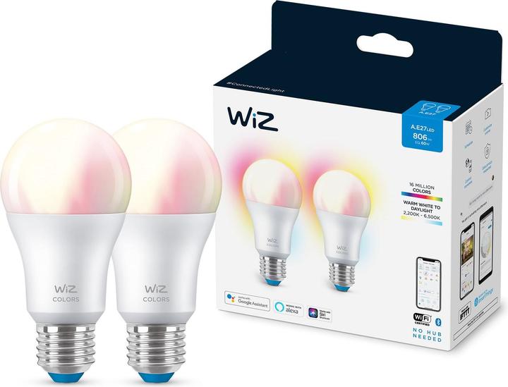 Produktbild WiZ Tunable White & Color Standard (E27, 8.50 W, 806 lm, 2 x, F)