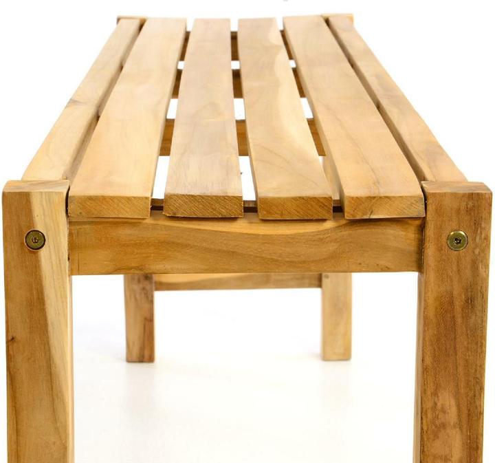 Produktbild VCM Gartenmöbelset Picknickset Sitzgruppe natur Teakholz Bank Tisch 135cm (69 cm)