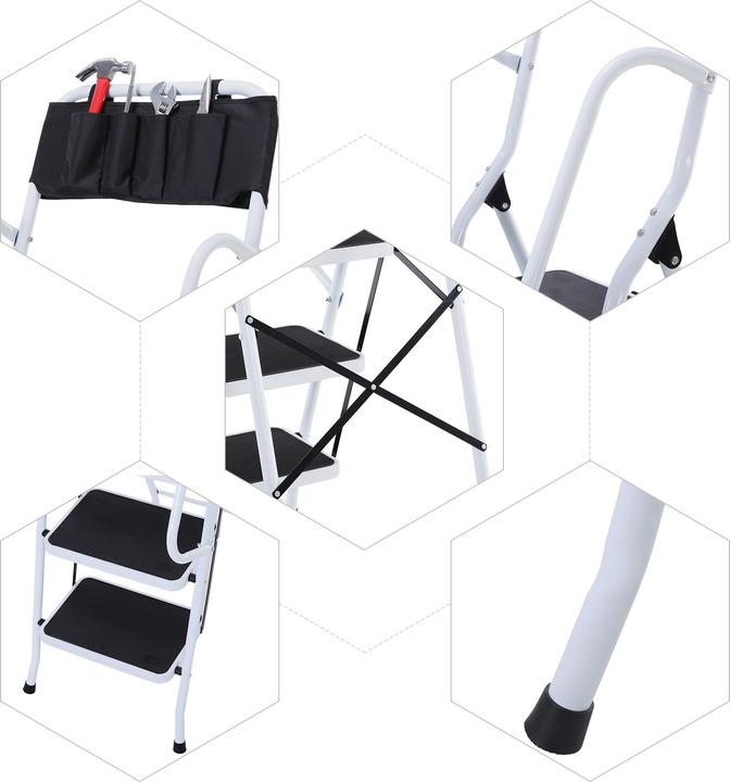 Immagine prodotto Homcom Scaletta con portautensili (Stile, 50 cm)