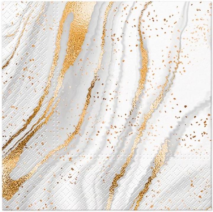Produktbild PAW Decor Collection Marmor Optik gold, 33x33cm (20 x, 33 x 33 cm)