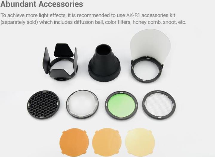 Immagine prodotto Godox H200R, testa ad anello per AD200
