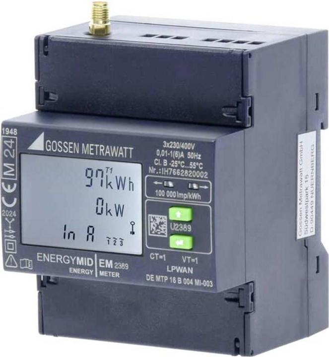 Immagine prodotto Gossen Metrawatt EM2389 Misuratore di corrente trifase con trasformatore 5 A conforme alle norme MID: