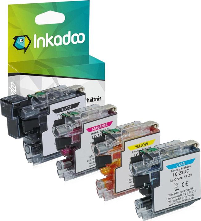 Image du produit Inkadoo Druckerpatronen kompatibel mit Brother LC-22UY Tintenpatrone LC22 UY