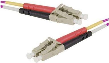 Image du produit Exertis Connect Câble patch FO Eco, 50/125 µm, fibre OM4, LC duplex mâle/femelle, erika-violet, 10,0 m UPC UPC-Sc (CAT7, 10 m)